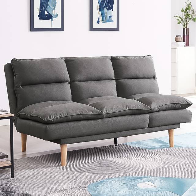 Home Detail Idris 3 Seater Dark Grey Fabric Sofa Bed