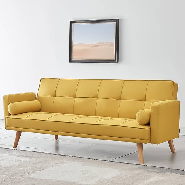 Home Detail Sarnia Small Double Sleeper Mustard Sofa Bed - Yellow