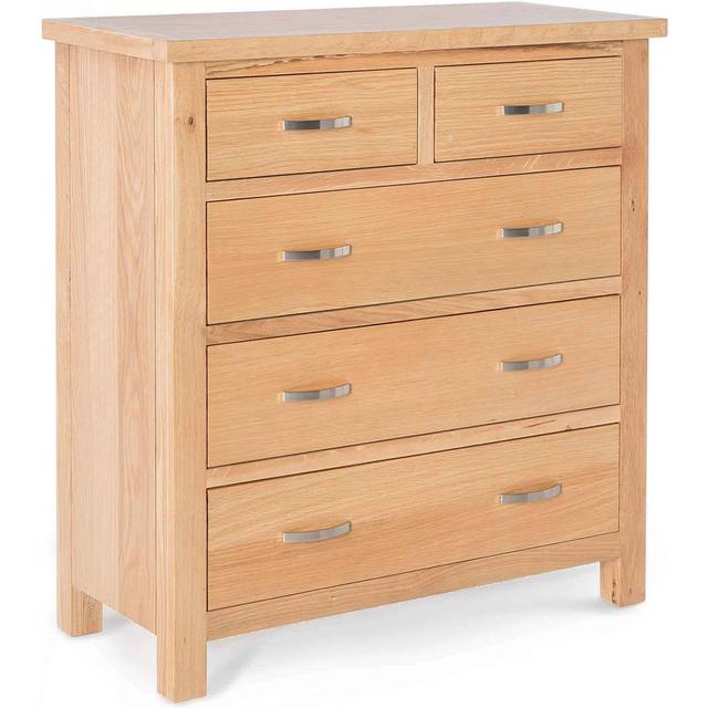 London Oak Chest of Drawers | W:85cm | Solid Wood | Roseland