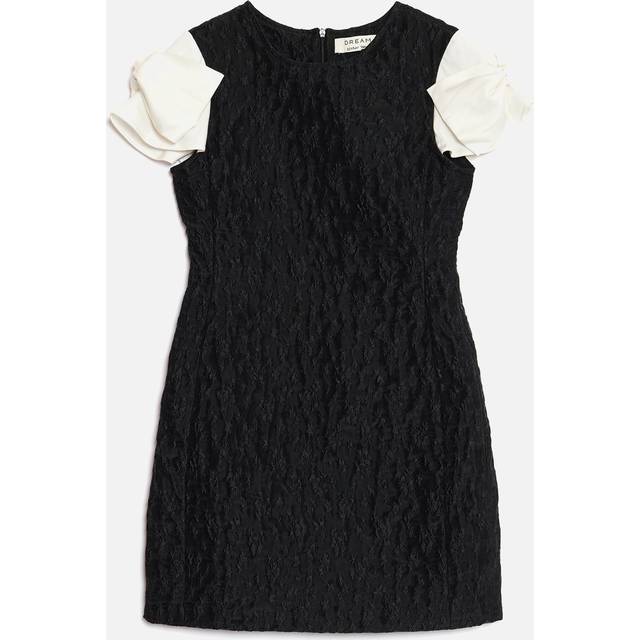 Sister Jane Paddock Cloqué Mini Dress - L/UK 14 - Black