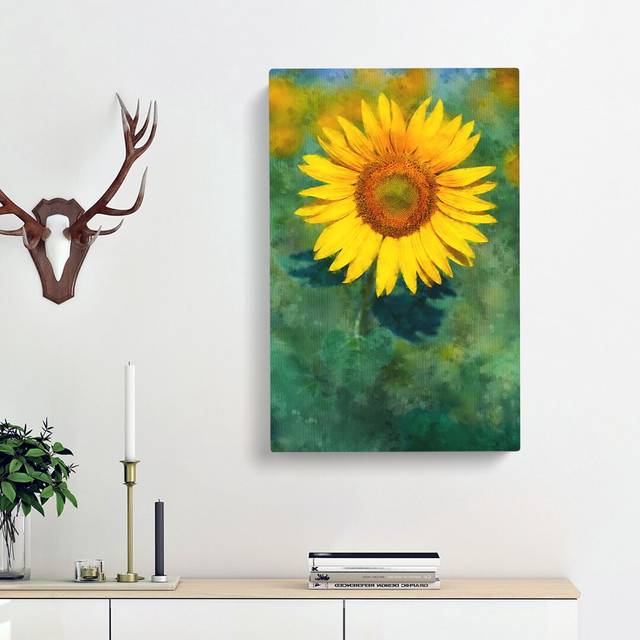 The Sunflower - Wrapped Canvas Painting Print (60cm H x 40cm W x 3cm D)