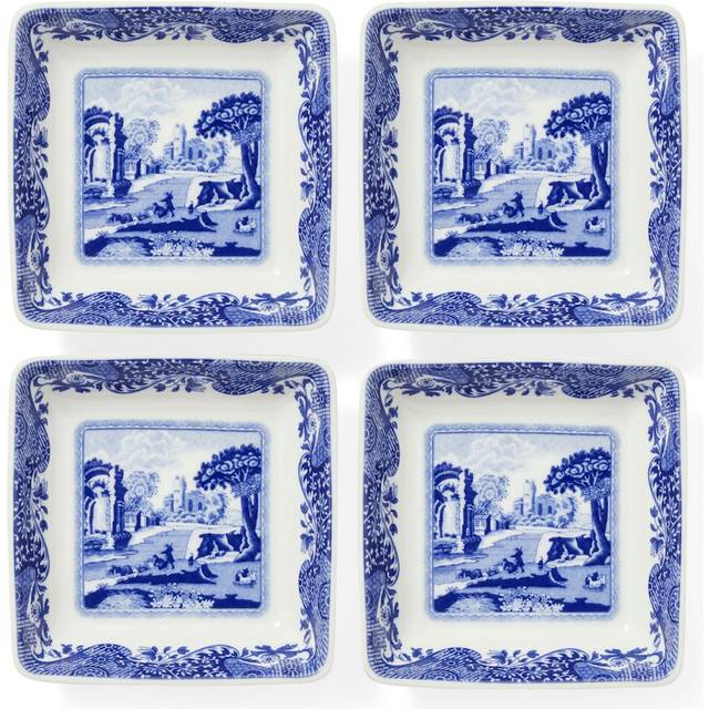 Spode Blue Italian tile 8x8 cm 4-pack Blue-white