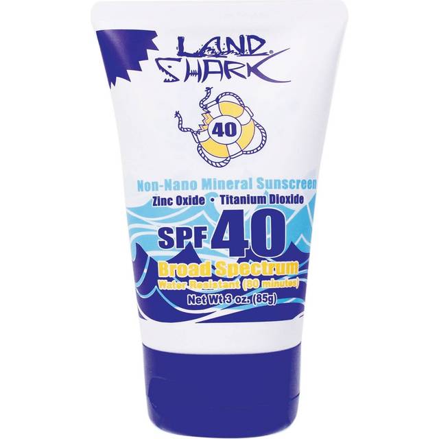 Tropical Seas Land Shark Non Nano Mineral SPF 40 Sunscreen  3 oz  Zinc Oxide & Titanium Oxide  Reef Friendly  Fragrance Free