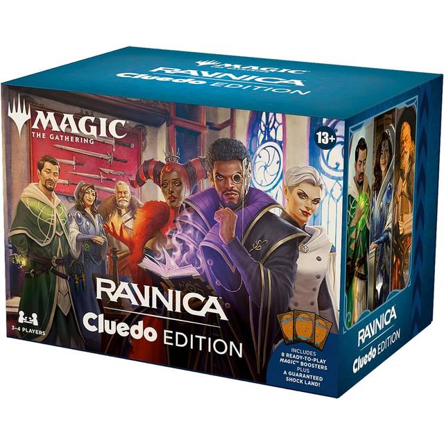 Magic: The Gathering Ravnica: Cluedo Edition - 3-4 Player Murder Mystery Card Game (Includes 8 Ready-to-Play Boosters, 21 Evidence Cards, 1 Foil Shock