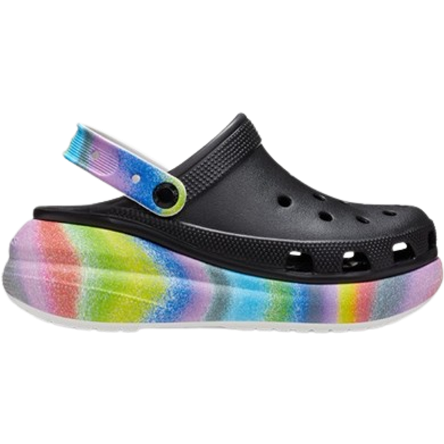 Crocs Classic Crush Clog Spray Dye Unisex Sneakers Black Multi 208057-0C4 39-40