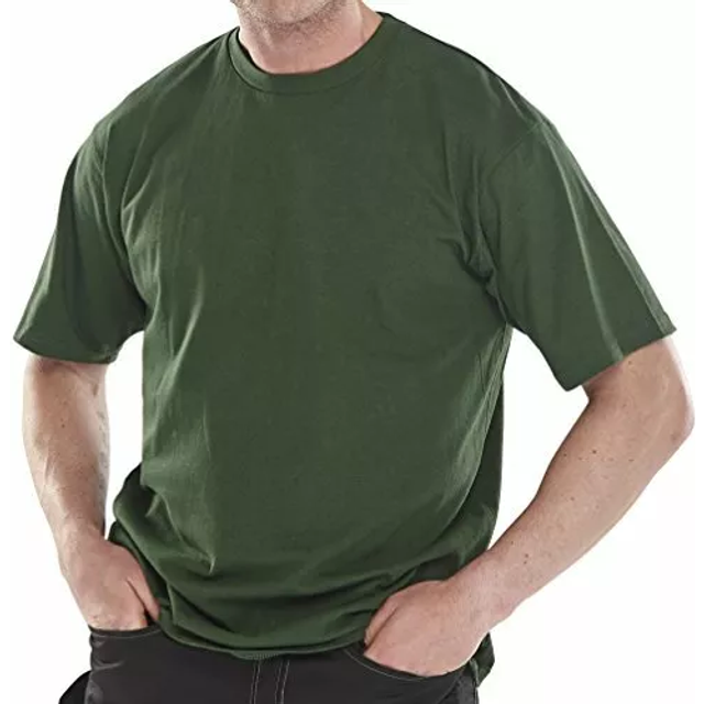 Click Heavy Weight Tee Shirt Bottle Green - XXL