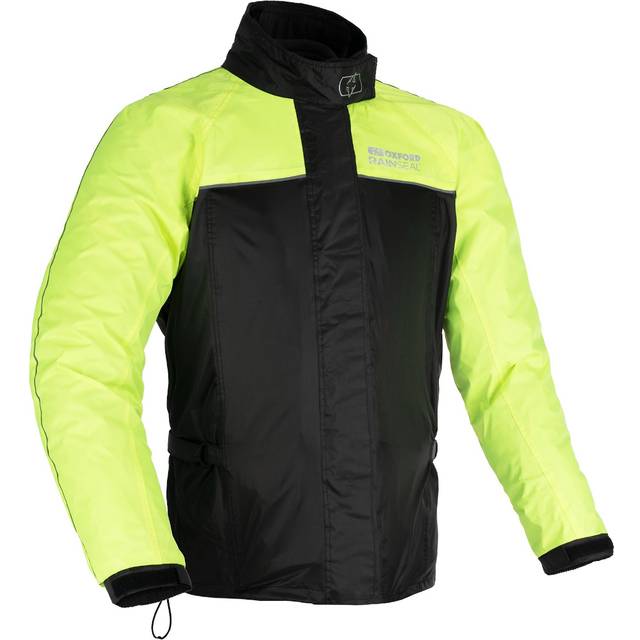 RM2120033XL - Oxford Rainseal Motorcycle Over Jacket 3XL Black Fluo