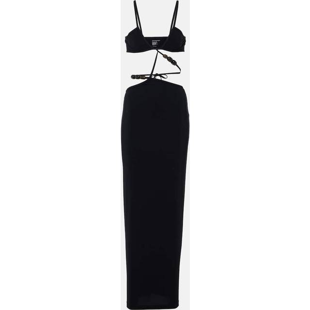 Christopher Esber Beaded cutout jersey maxi dress - black (UK 8)