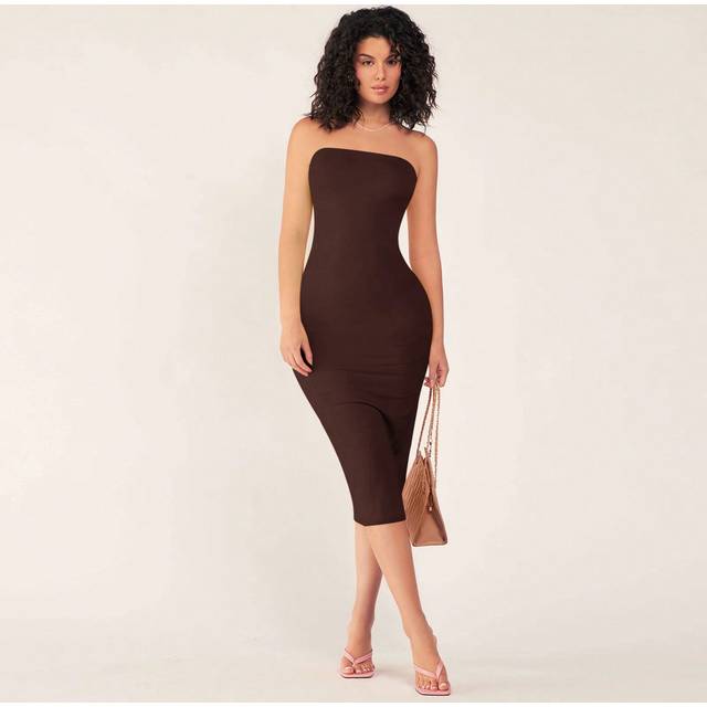 SHEIN Women&#39;S Strapless Slim Fit Bodycon Casual Dinner Dress,Summer DressesSpring Clothes