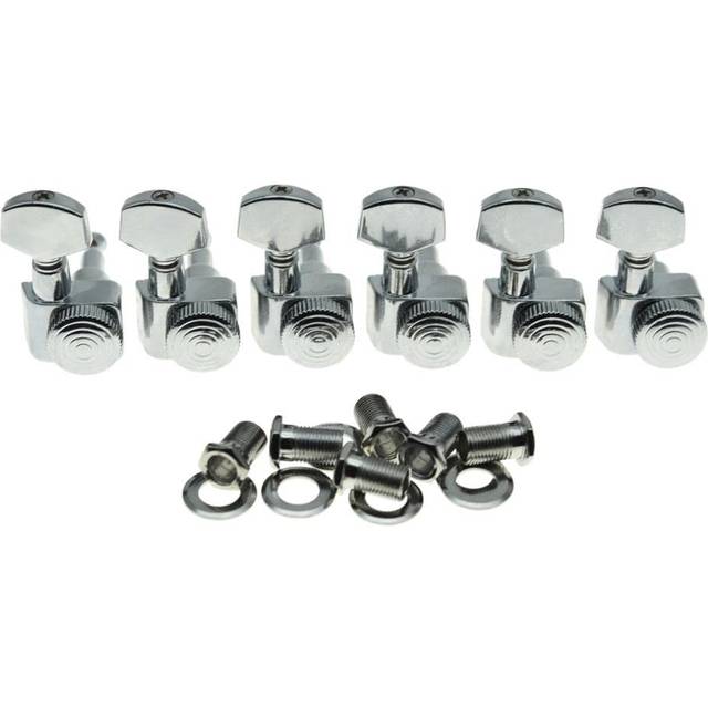 Dopro 2 Pin Locking Guitar Tuners Tuning Keys Pegs Machine Heads for American FD Strat/Tele Chrome