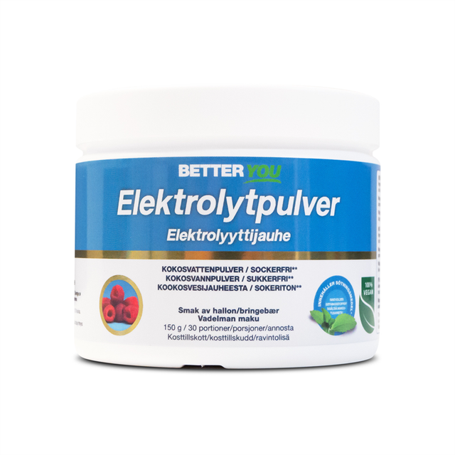 Better You Elektrolytpulver Hallon 150 g
