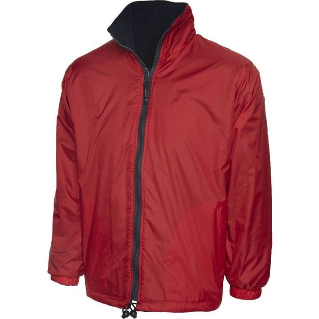 Uneek UC606 Childrens Reversible Fleece Jacket Size: 5-6Y, COLOUR: Red/Navy