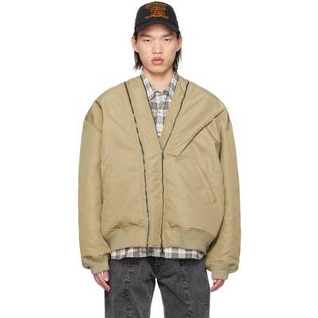 Y/Project-Double Zip Pinched Logo Giacche Beige-Donna - XL