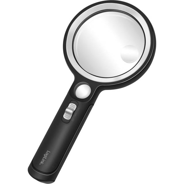 Förstoringsglas med LED och UV-ljus, 5x (16 dpt) / 13 x (48 dpt) / 20 x (76 dpt) x förstoring
