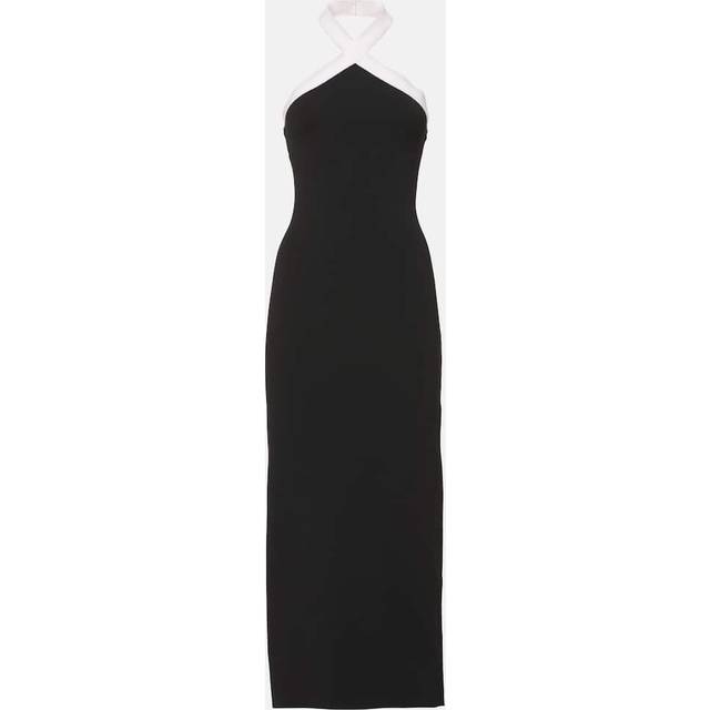 Roland Mouret Halterneck midi dress - black (UK 8/10)