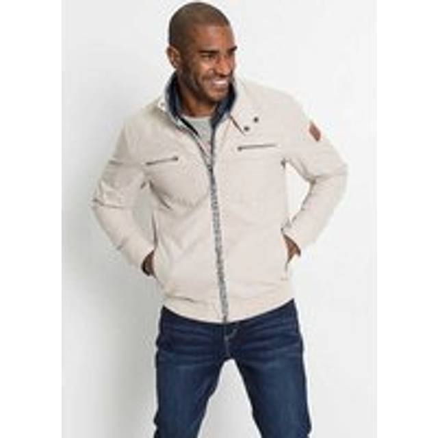 bonprix High Collar Coat - Stone