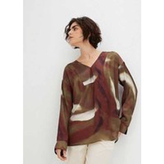 bonprix Long Sleeve Tunic Blouse - Olive