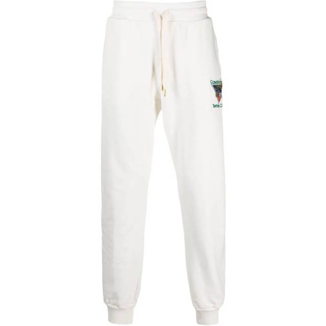 Casablanca Mens Tennis Club Cotton Track Pants Joggers White - Size Medium
