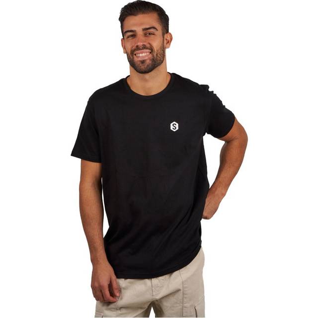 Superb Oversize SPRBCO-001 Mens Short Sleeve Round Collar T-Shirt - Black Cotton - Size 2XL
