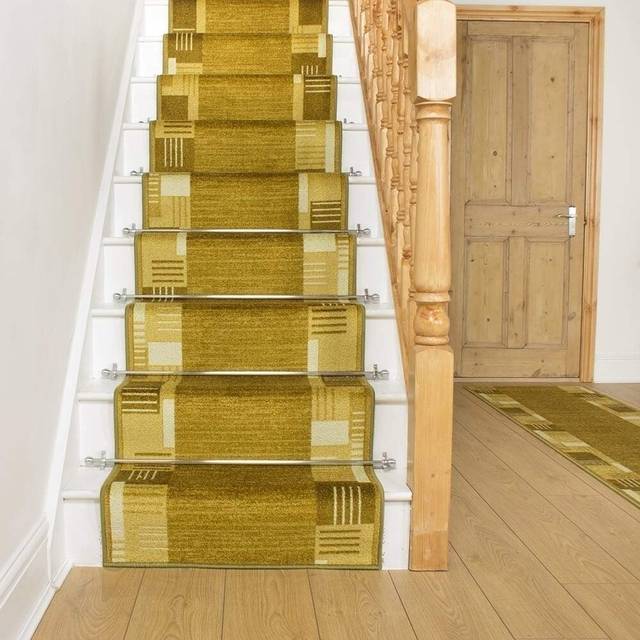 Alpena Twist Pile Green Stair Runner (Runner 900cm x 100cm)
