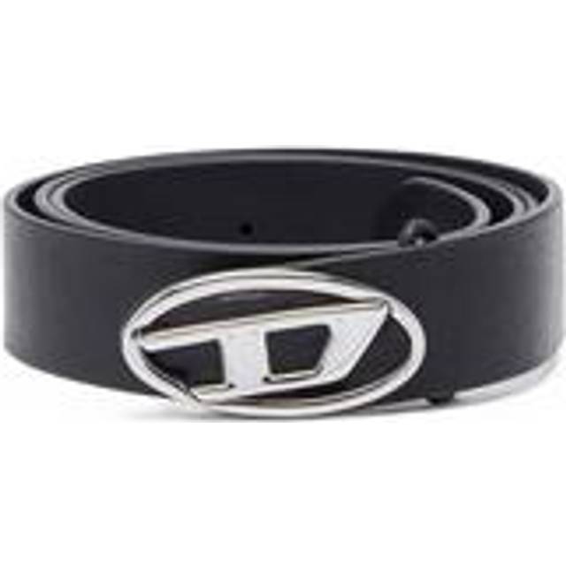 Diesel - Ceinture en cuir avec logo Oval D - Ceintures - Homme - Noir