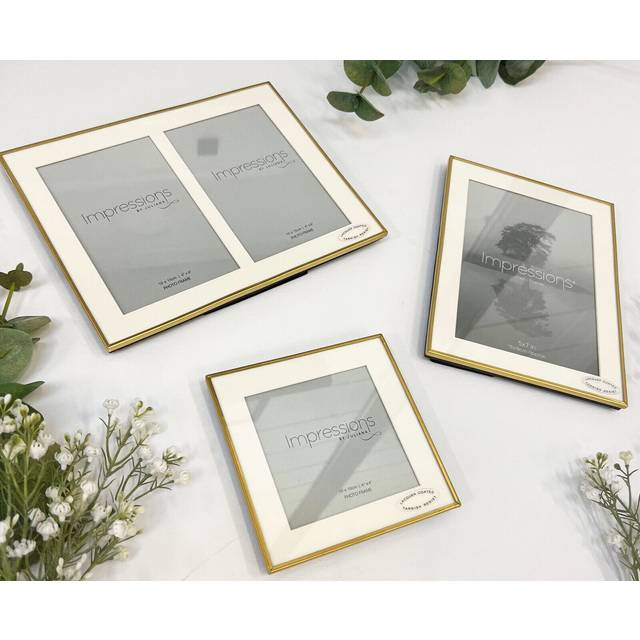 Impressions Brushed Brass Photo Frame