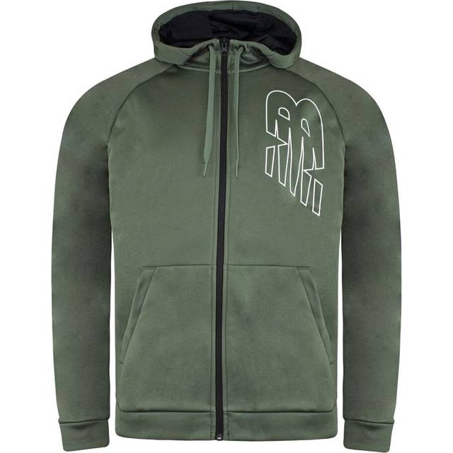 New Balance Long Sleeve Green Zip Tenacity Fleece Mens Track Jacket MJ13020 NSE - Size Medium