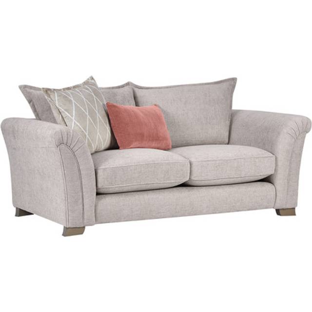 Ivory Fabric Sofas - 3 Seater Sofa - Ashby Range - Oak Furnitureland
