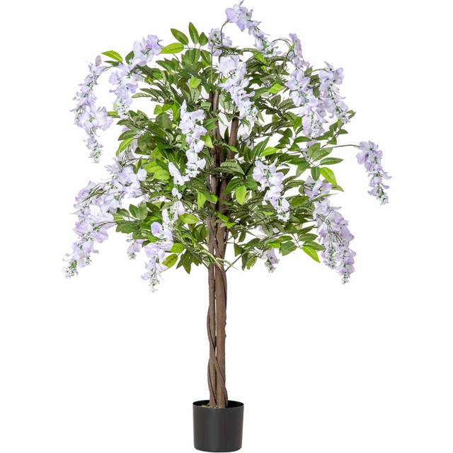 Portland Liliac Flowers Wisteria Tree Artificial Plant In Pot 3.6ft - Multi