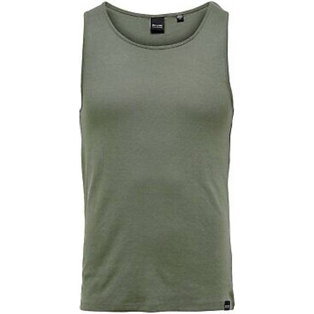 (Violet, X-Large) Only & Sons Graham Slim Rib Tank Top