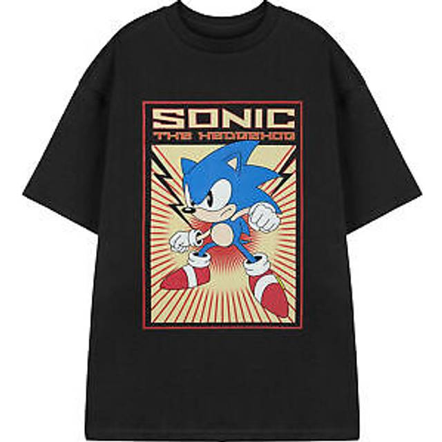 (Small) Sonic the Hedgehog Short Sleeved T-Shirt (Mens Black)