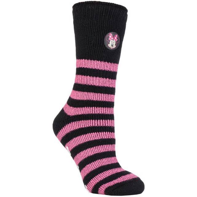 (4-8 UK, Minnie Mouse) Heat Holders - Ladies Wonder Woman Novelty Thermal Slipper Socks
