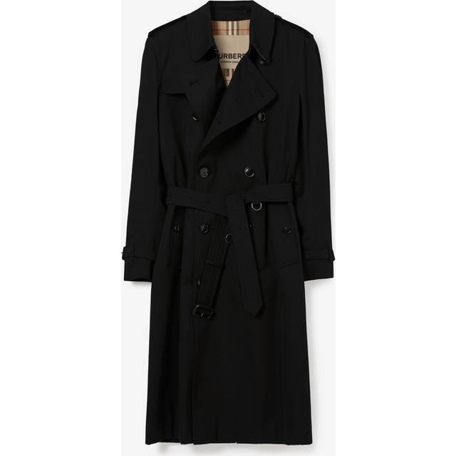 Burberry Long Kensington Heritage Trench Coat - Black - 48