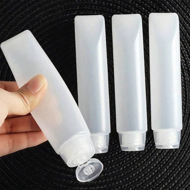 SHEIN 30ml/50ml Portable Travel Bottles Silicone Leakproof Travel Bottle Set Portable Refillable Squeeze Containers For Shampoo Lotion Toiletries Travel Bot