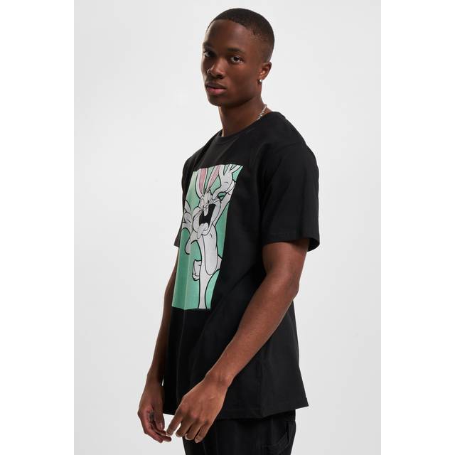 T-shirt Urban Classics Looney Tunes Bugs Bunny Funny Fac - Noir - S