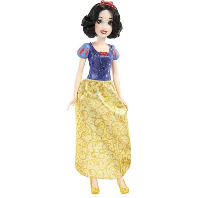 Mattel Disney Princess-leksaker, ställbar Snövit-modedocka med glittrande kläder och accessoarer inspirerade av Disneyfilmen, presenter till barn HLW08