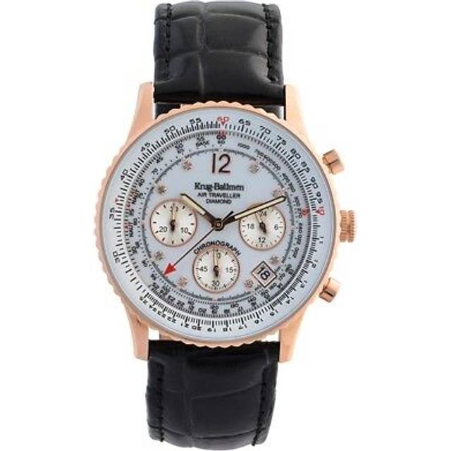 400702DS Air Traveller Diamond 40mm Quartz Watch - White - One Size