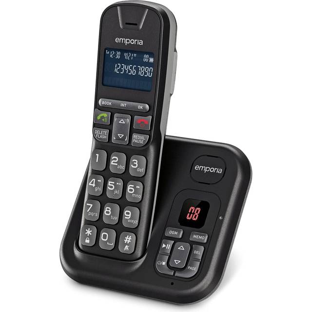Emporia TH-21AB DECT telephone Caller ID Black
