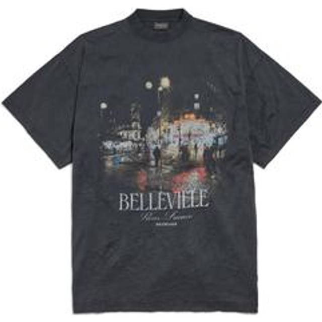 Balenciaga Belleville T-Shirt Oversized - Black - Unisex - - Main Fabric: 100% Cotton - Trimming : 97% Cotton, 3% Elastane