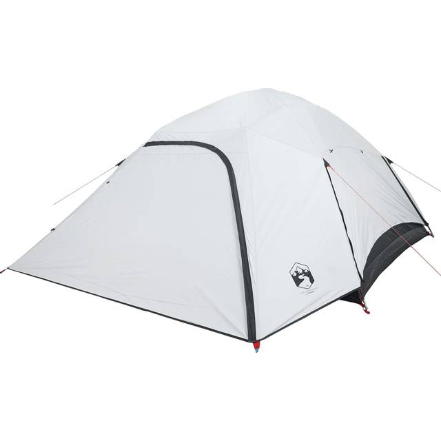 vidaXL Family Tent Dome 6-Person White Blackout Fabric Waterproof