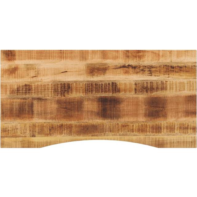Skrivbordsskiva med båge 120x60x2,5 cm massivt grovt mangoträ