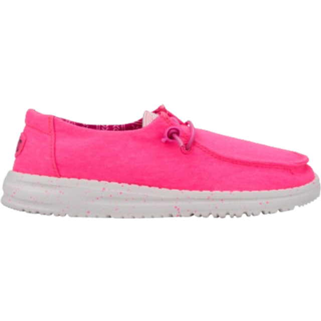 Hey Dude - Wendy Stretch Canvas - Fuxiafärgade textilskor storlek 39 - Pink (39)