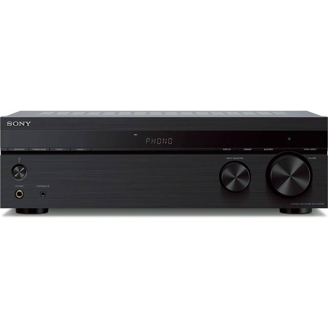 Sony 2 Channel Stereo Receiver with Phono Inputs and Bluetooth Connectivity in Black