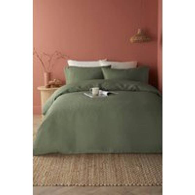 Lindly Dark Duvet Cover Set - Dark Green - King Size - Serene