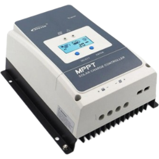EPEVER® MPPT DuoRacer 30 A laddningsregulator, solcellsladdningsstyrenhet, DR3210N för 2 batterier, 12 V/24 V autowork, PV 100 V (DR3210N)