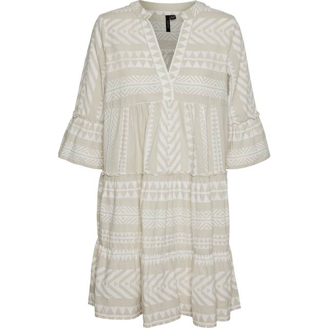 VERO MODA VMDICTHE 3/4 tunika WVN GA NOOS, Silver foder/Aop: ibiza Snow White, M