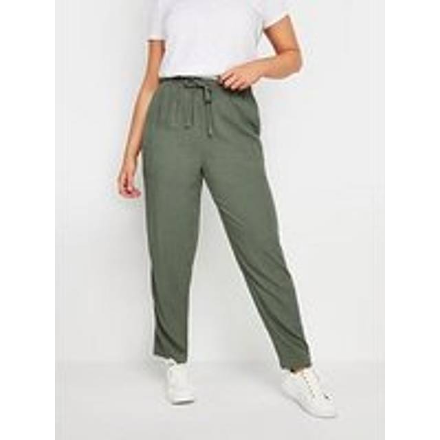 M&Co Khaki Green Linen Joggers 16 M&Co Womens
