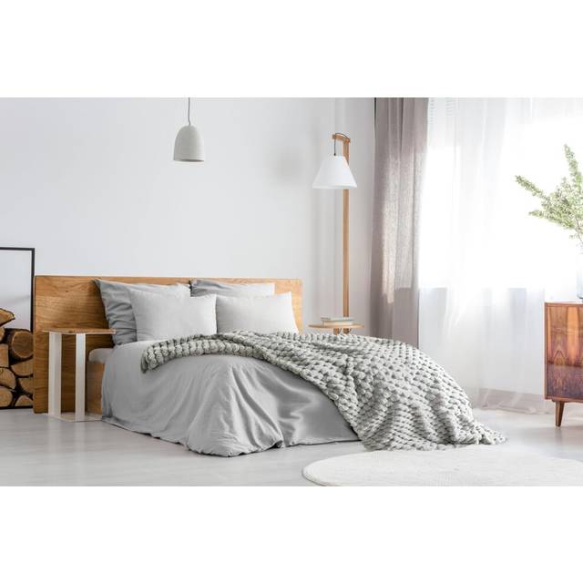 (127x152cm, Silver) Emma Barclay Lush Luxurious Faux Rabbit Fur Throw For Sofa Blanket