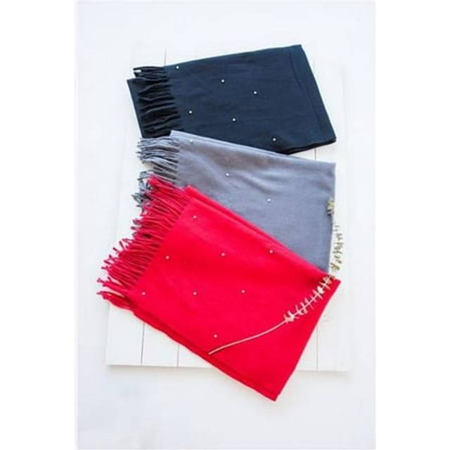 Wide Fringe Scarf, Assorted Color - 3 Piece