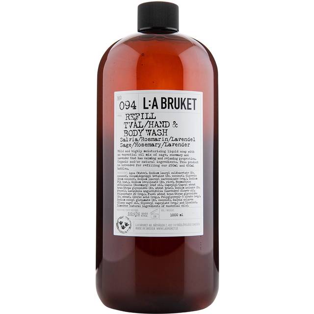 L:A Bruket 094 Hand & Body Wash Sage Rosemary Lavender Refill 1000ml